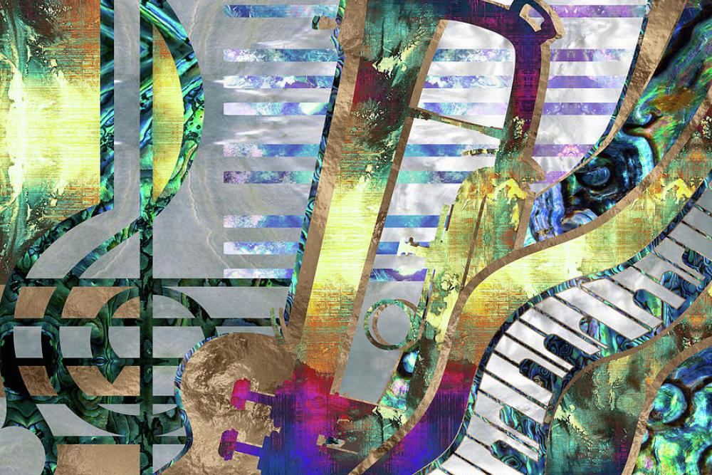 Abstract Music Art Collage